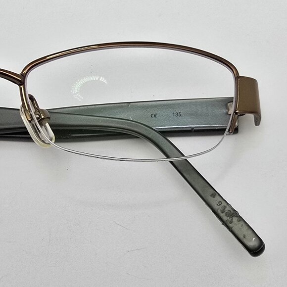 Coach Laverne 247 Bronze Olive Semi-Rimless Cat Eye Eyeglasses 48-18-135 - Picture 15 of 16